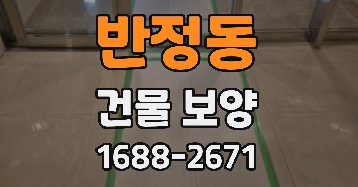 반정동 건물 보양