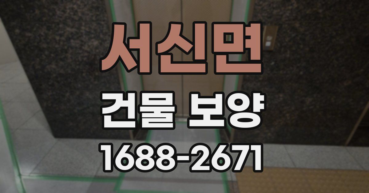 서신면 건물 보양