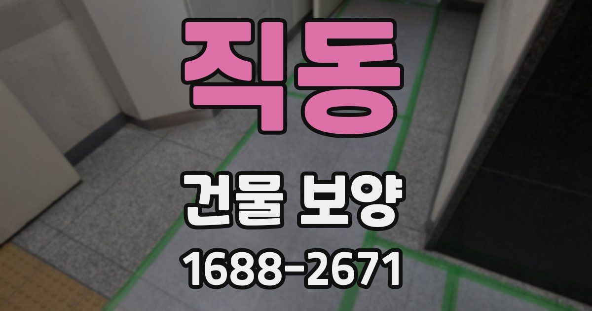 직동 건물 보양