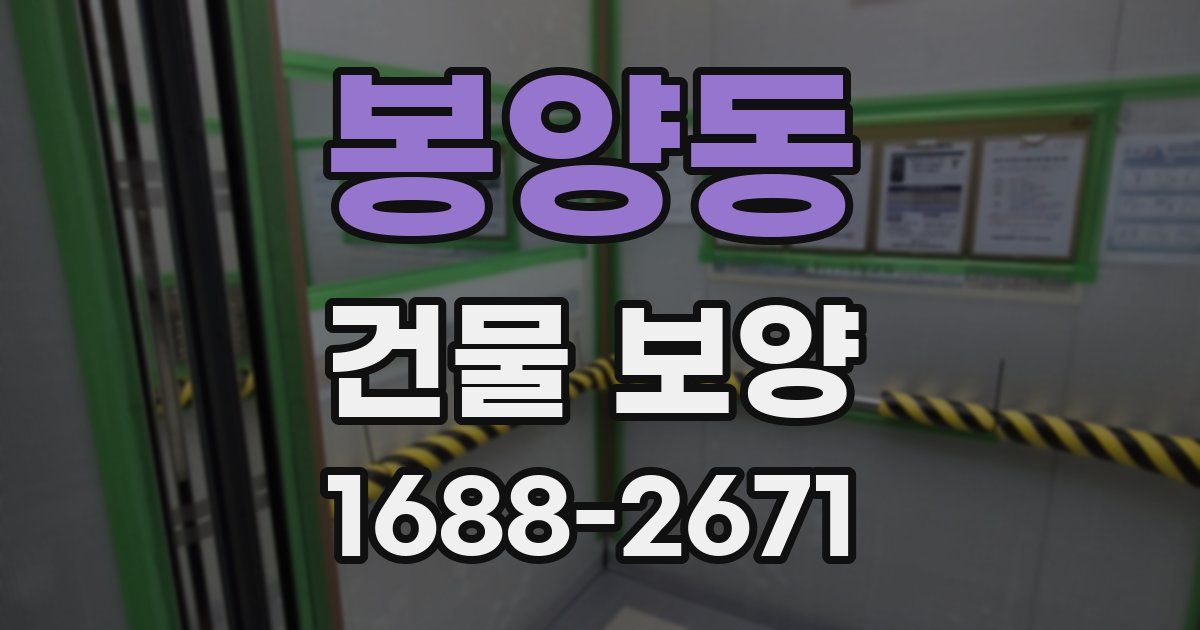 봉양동 건물 보양