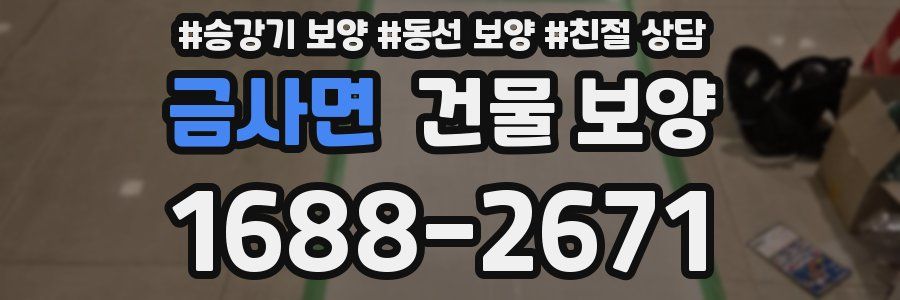 금사면 건물 보양