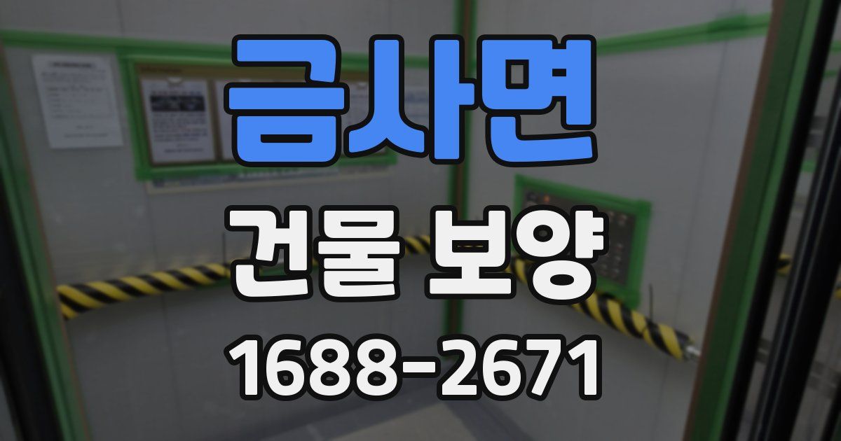 금사면 건물 보양