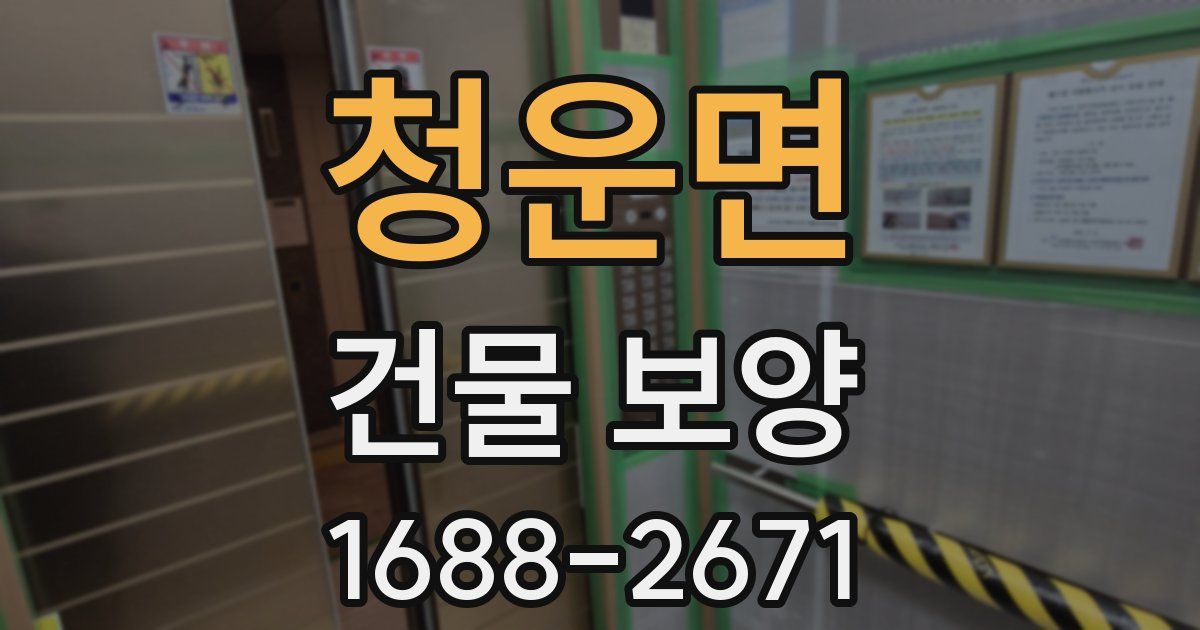 청운면 건물 보양