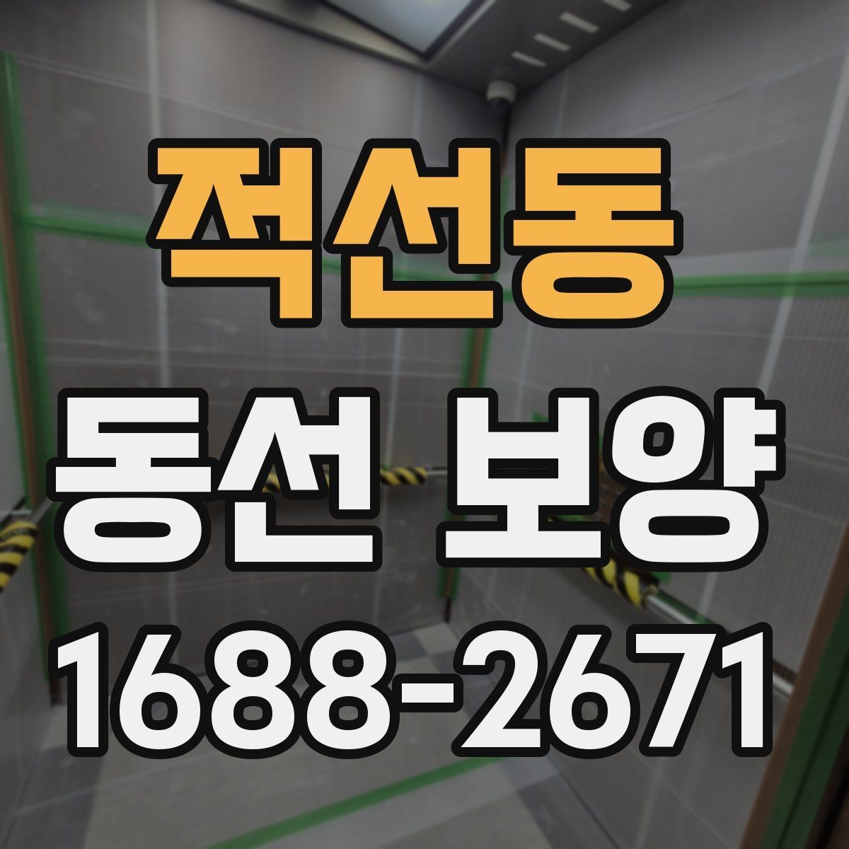 적선동 동선 보양 진행 전 협의해야 할 사항