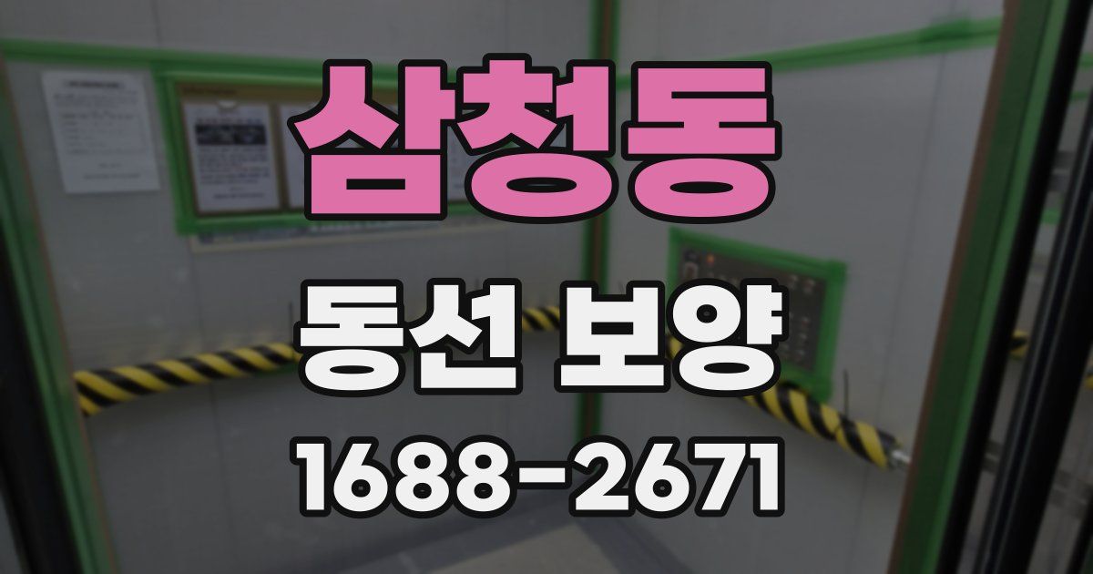 삼청동 동선 보양