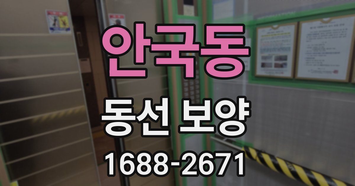 안국동 동선 보양
