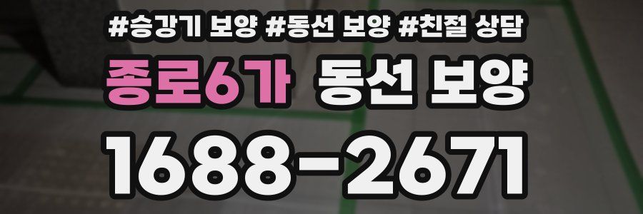 종로6가 동선 보양