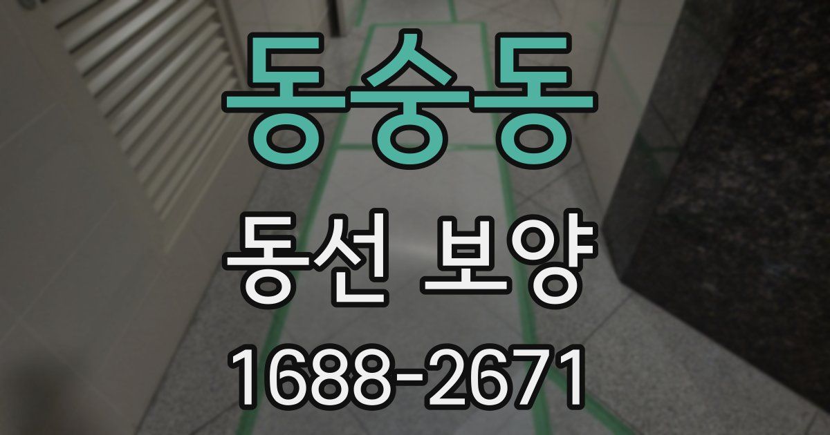 동숭동 동선 보양