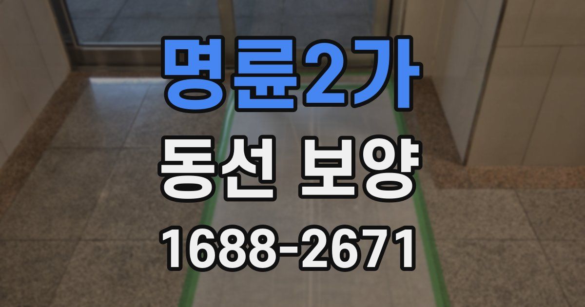 명륜2가 동선 보양