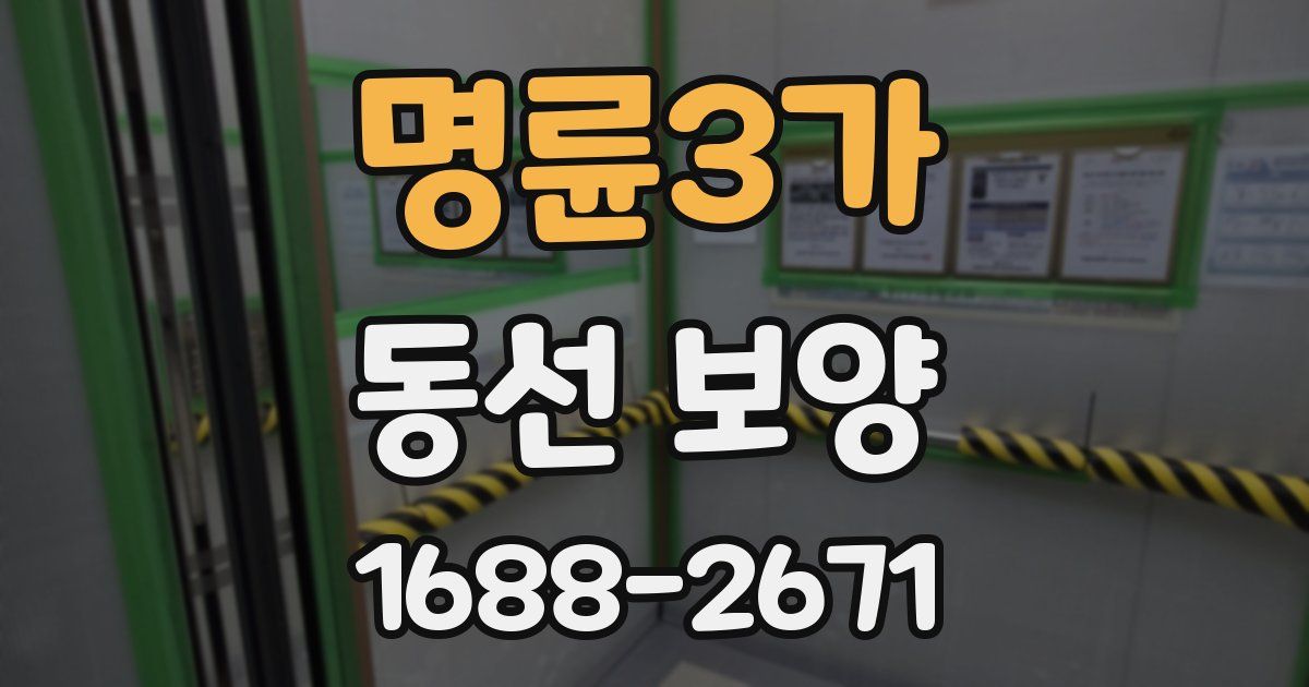 명륜3가 동선 보양