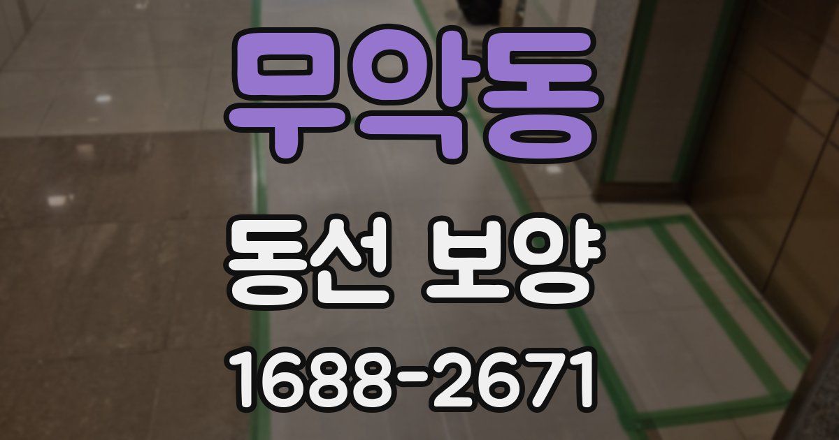 무악동 동선 보양