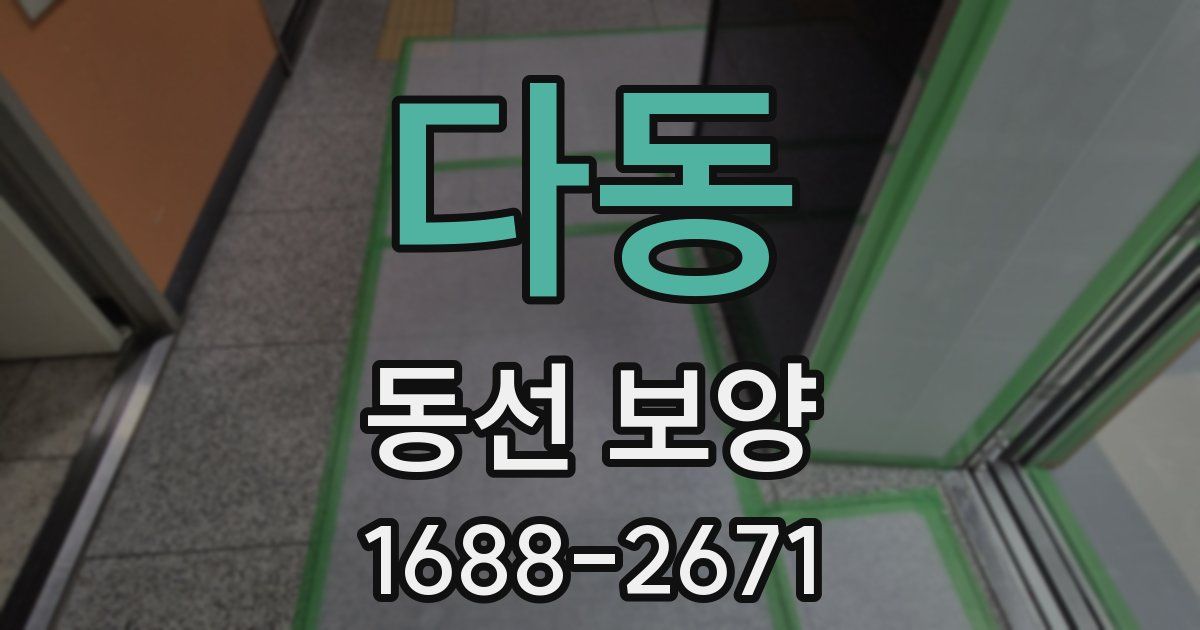 다동 동선 보양