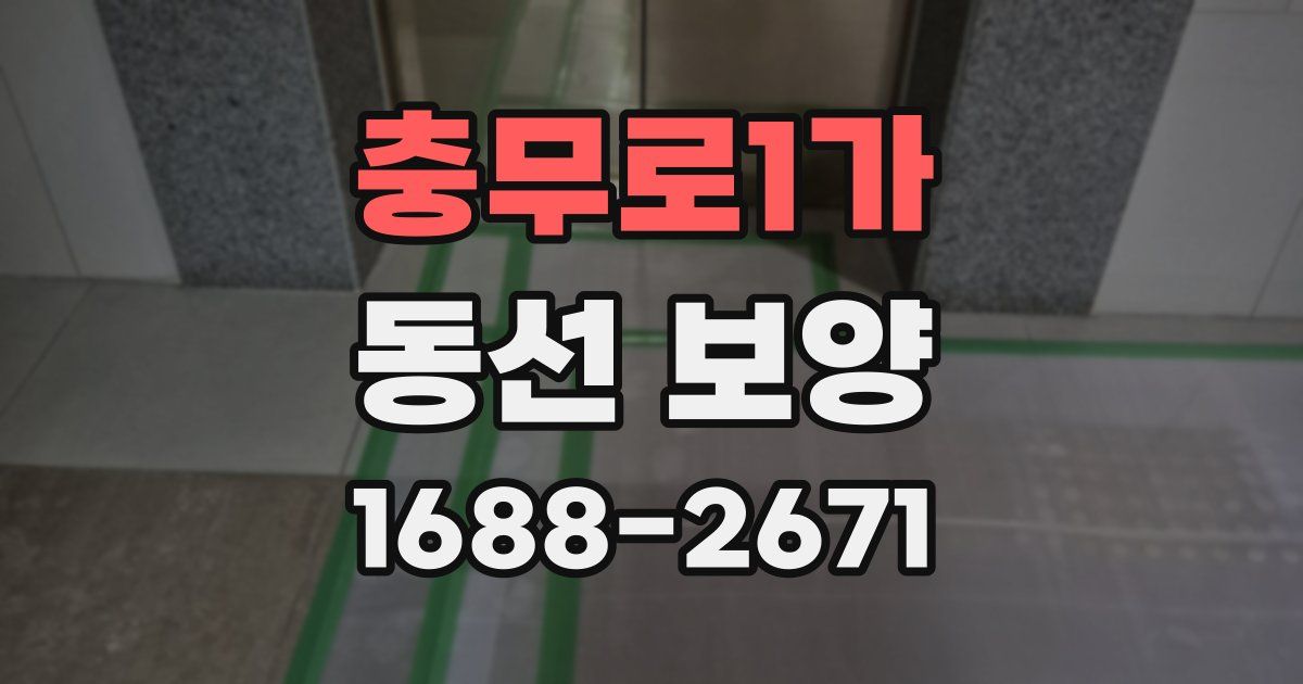 충무로1가 동선 보양