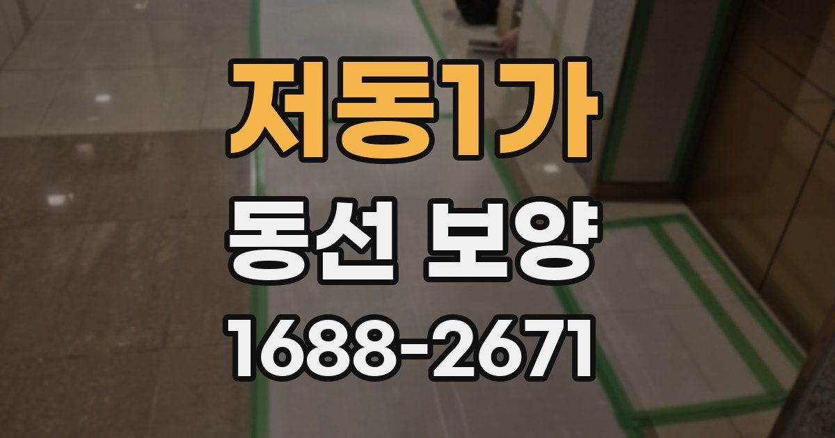 저동1가 동선 보양