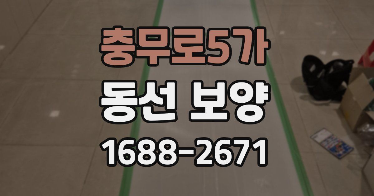 충무로5가 동선 보양