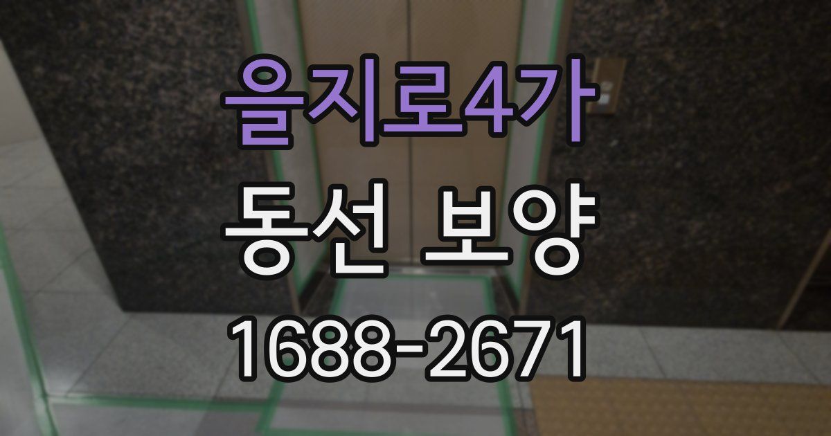 을지로4가 동선 보양