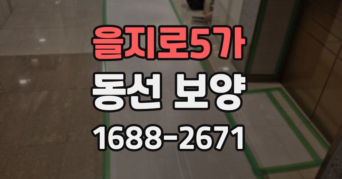 을지로5가 동선 보양