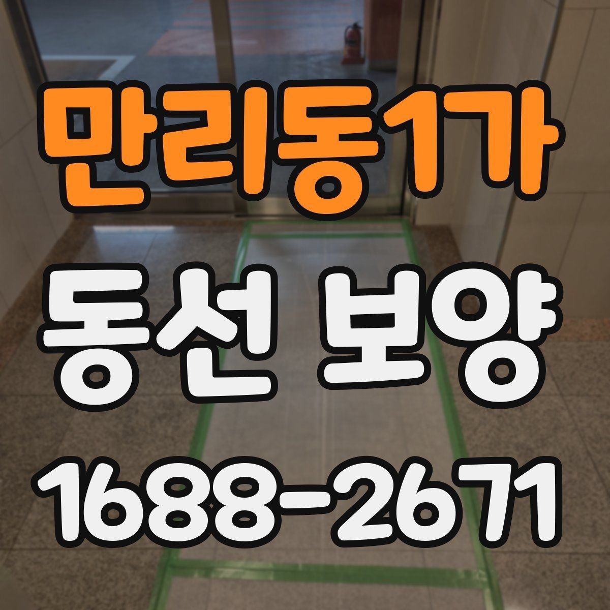 만리동1가 동선 보양 시공 전후 관리 방법