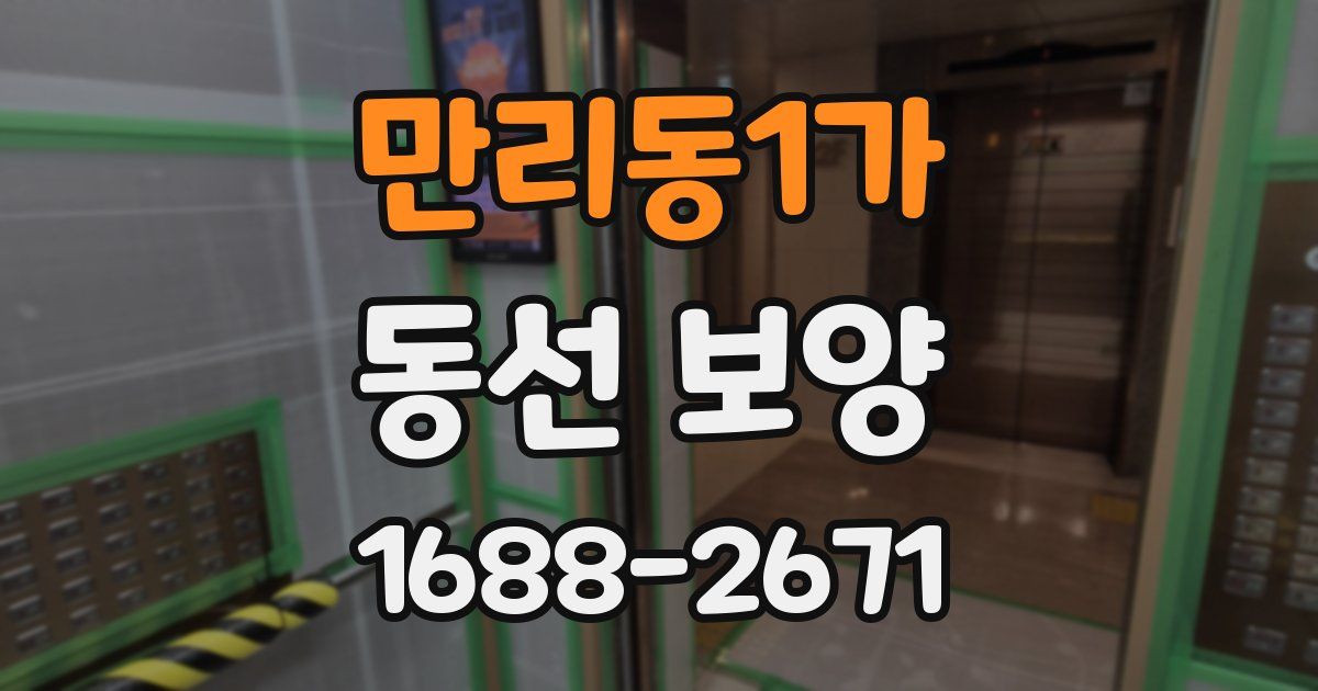 만리동1가 동선 보양