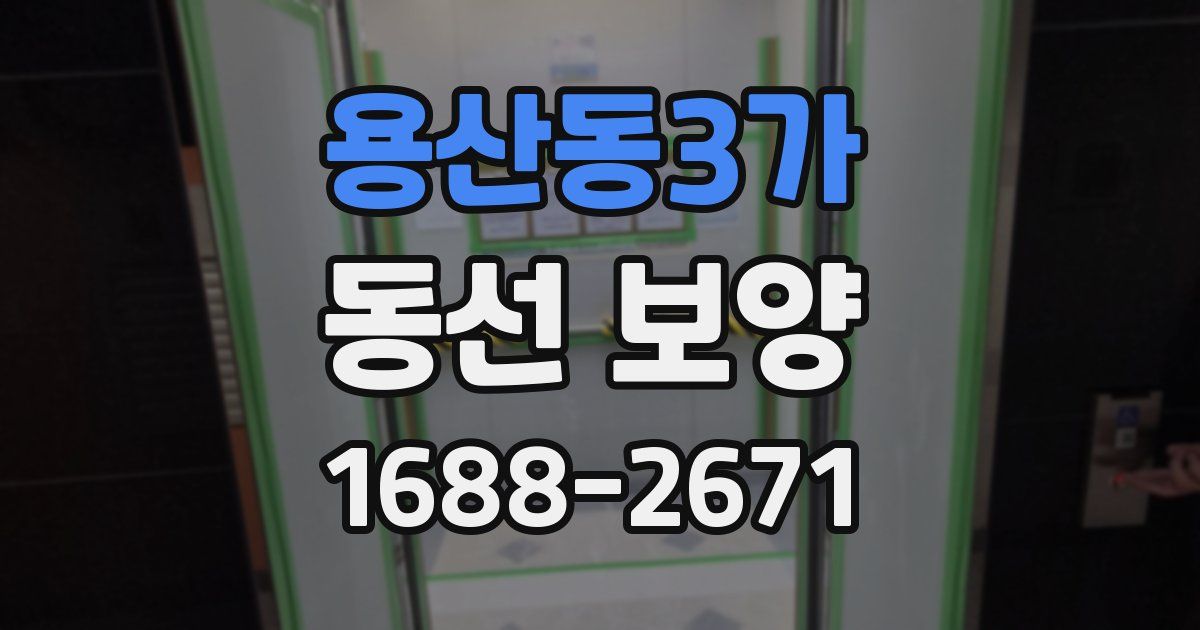용산동3가 동선 보양