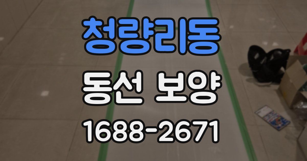 청량리동 동선 보양