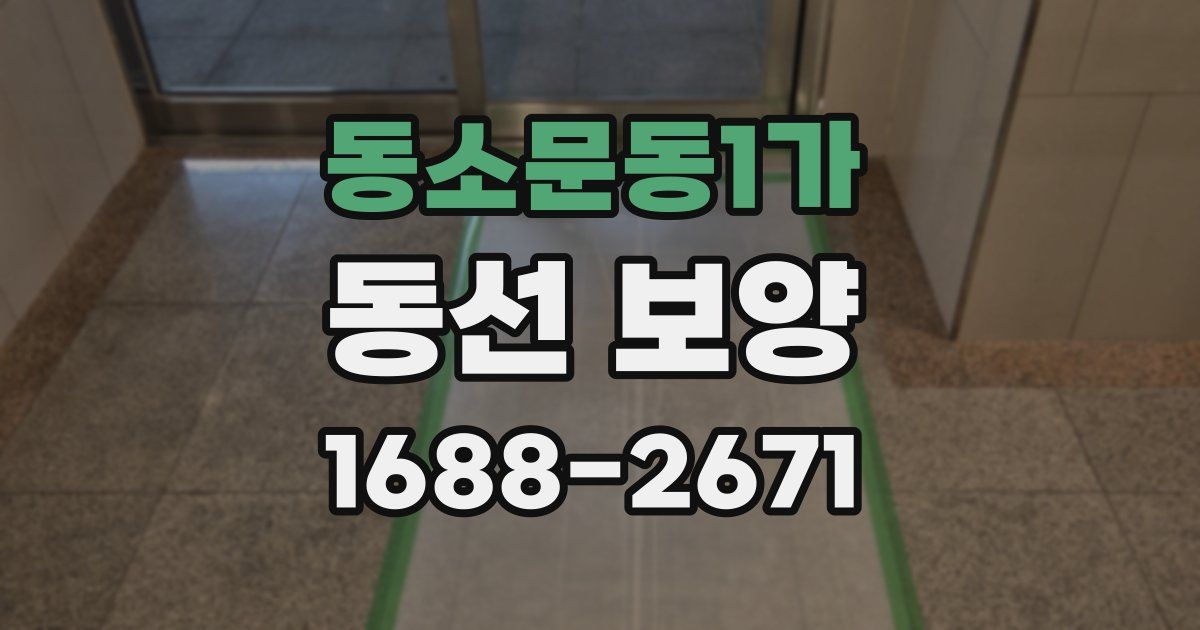 동소문동1가 동선 보양