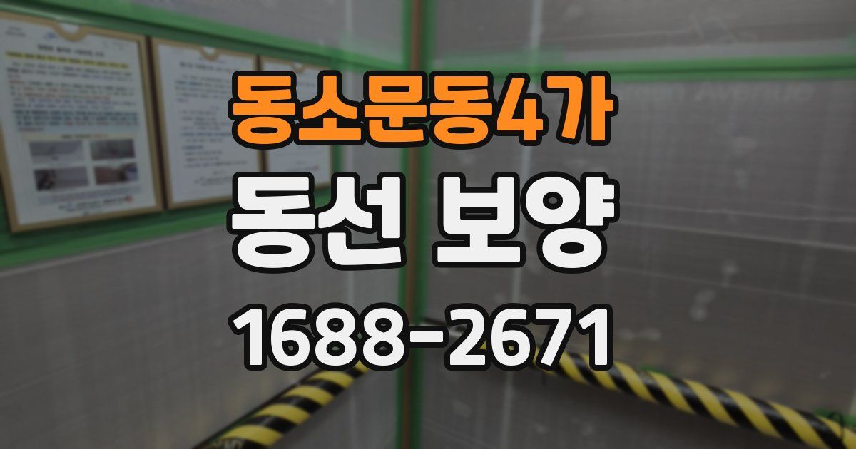 동소문동4가 동선 보양
