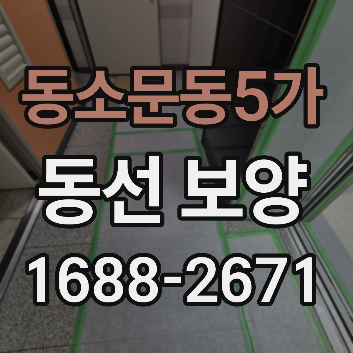 동소문동5가 동선 보양 품질을 높이는 현장 준비