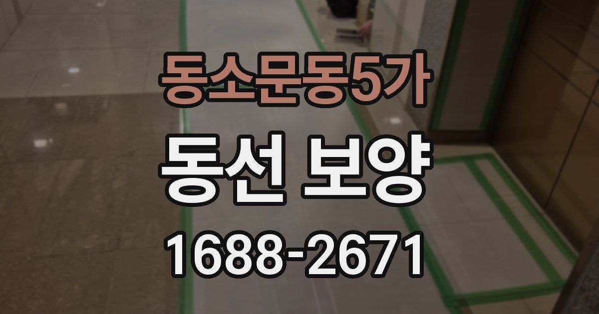 동소문동5가 동선 보양