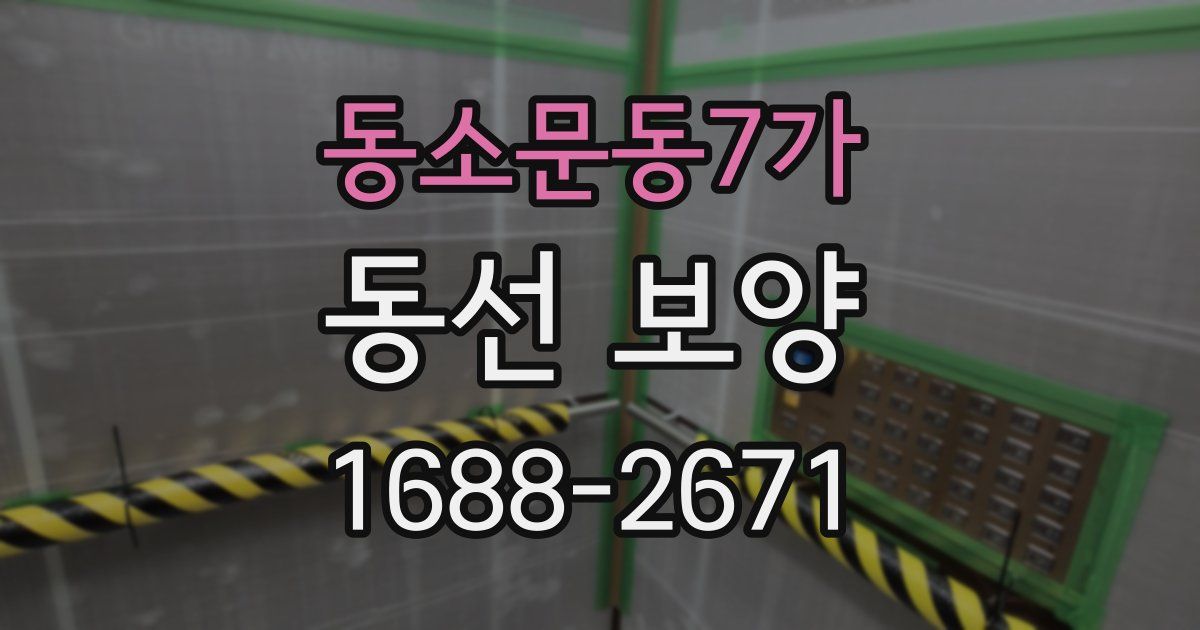 동소문동7가 동선 보양