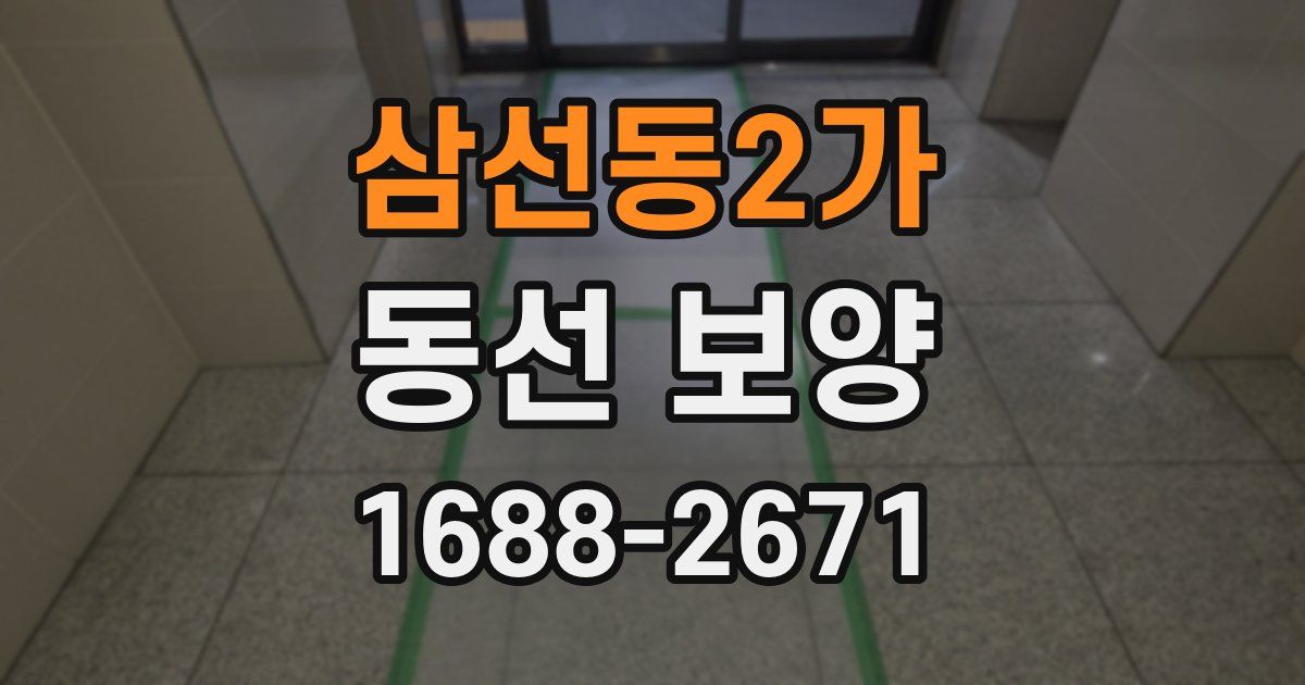 삼선동2가 동선 보양
