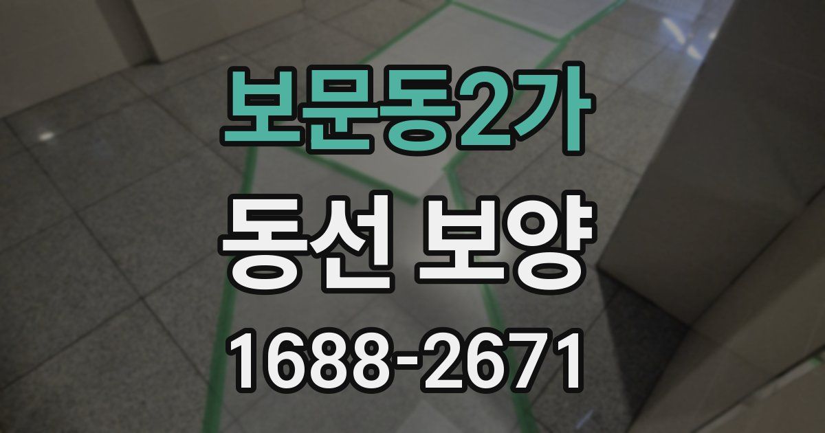 보문동2가 동선 보양