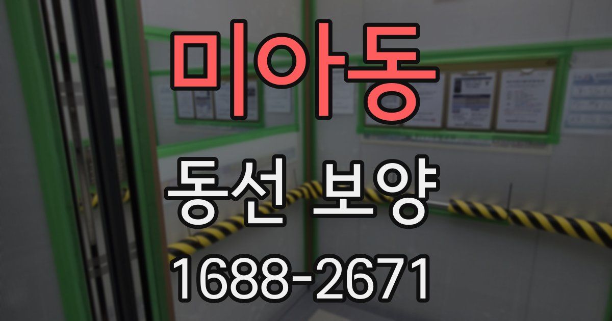 미아동 동선 보양