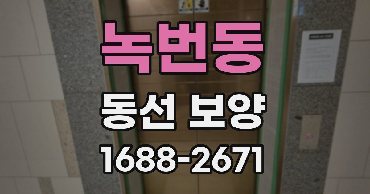 녹번동 동선 보양