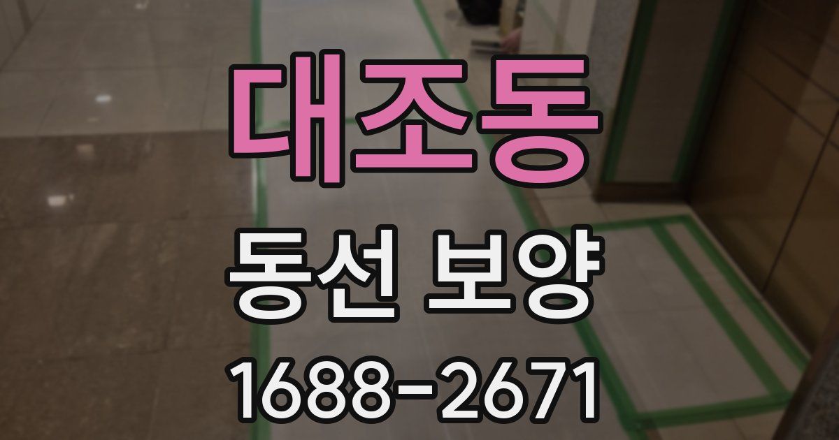 대조동 동선 보양