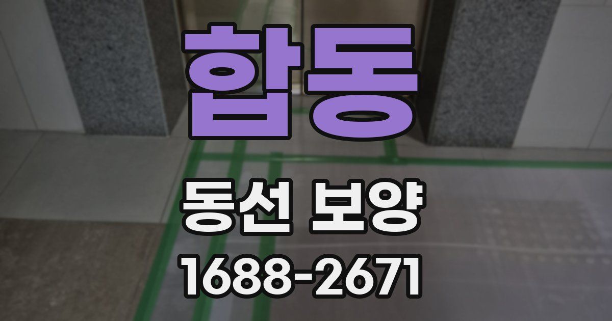 합동 동선 보양