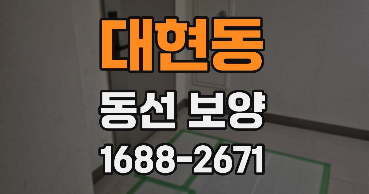 대현동 동선 보양