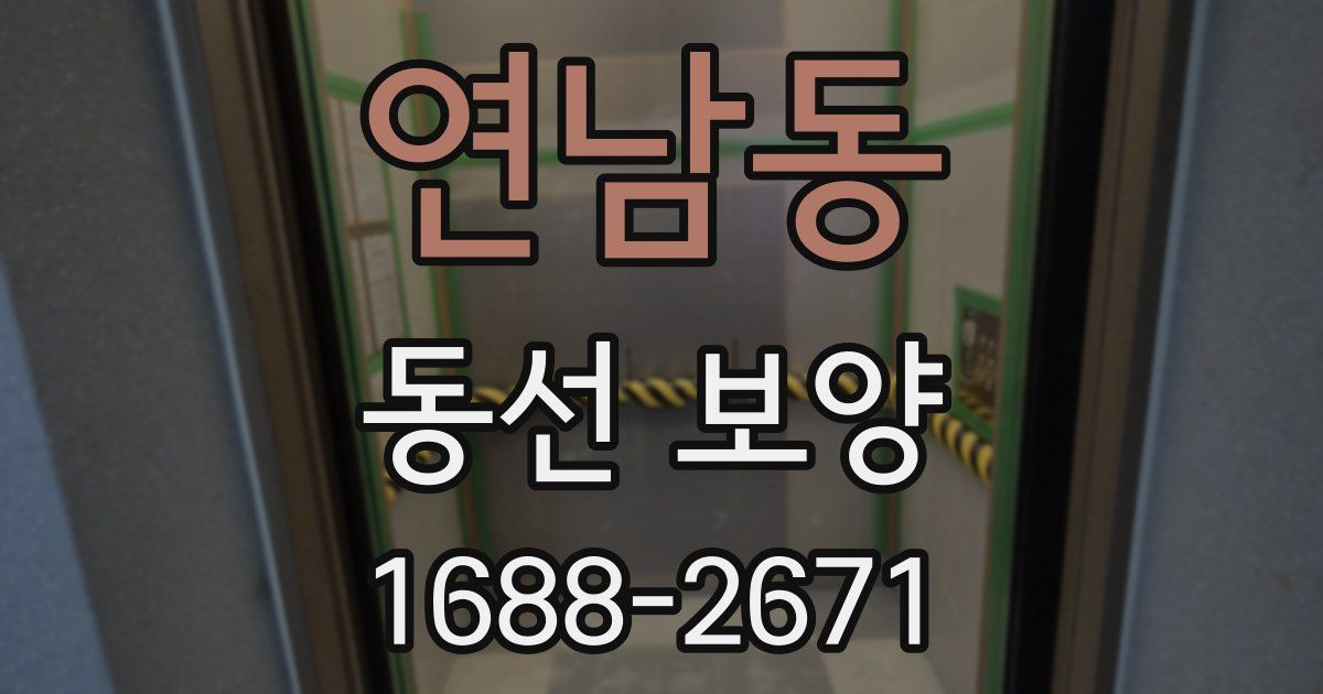 연남동 동선 보양
