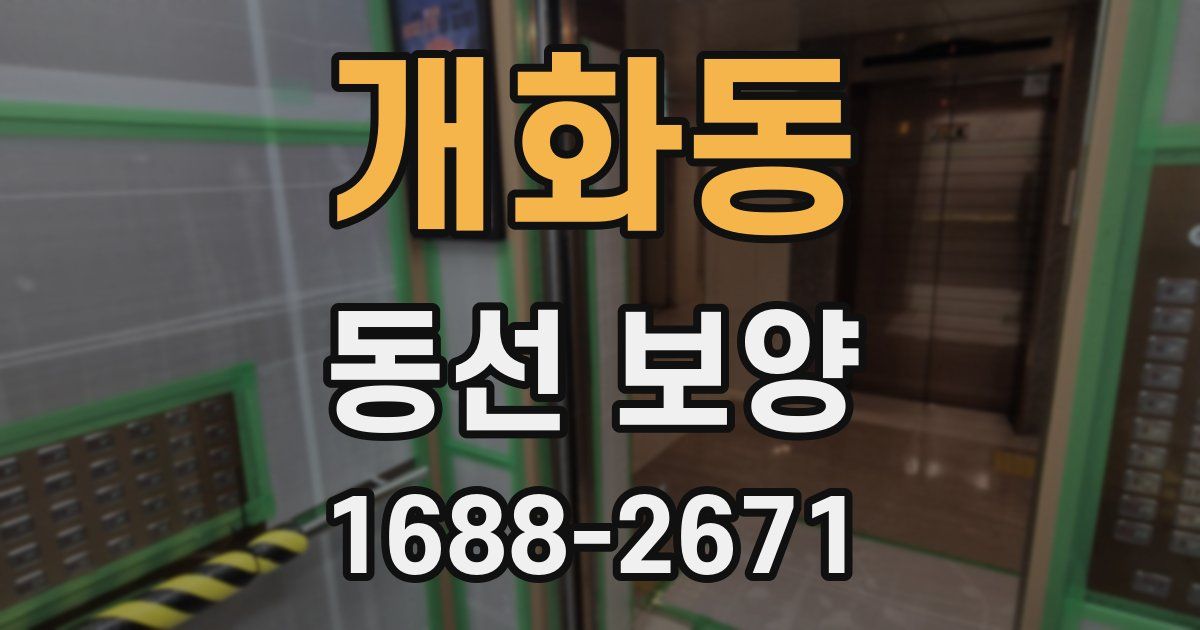 개화동 동선 보양
