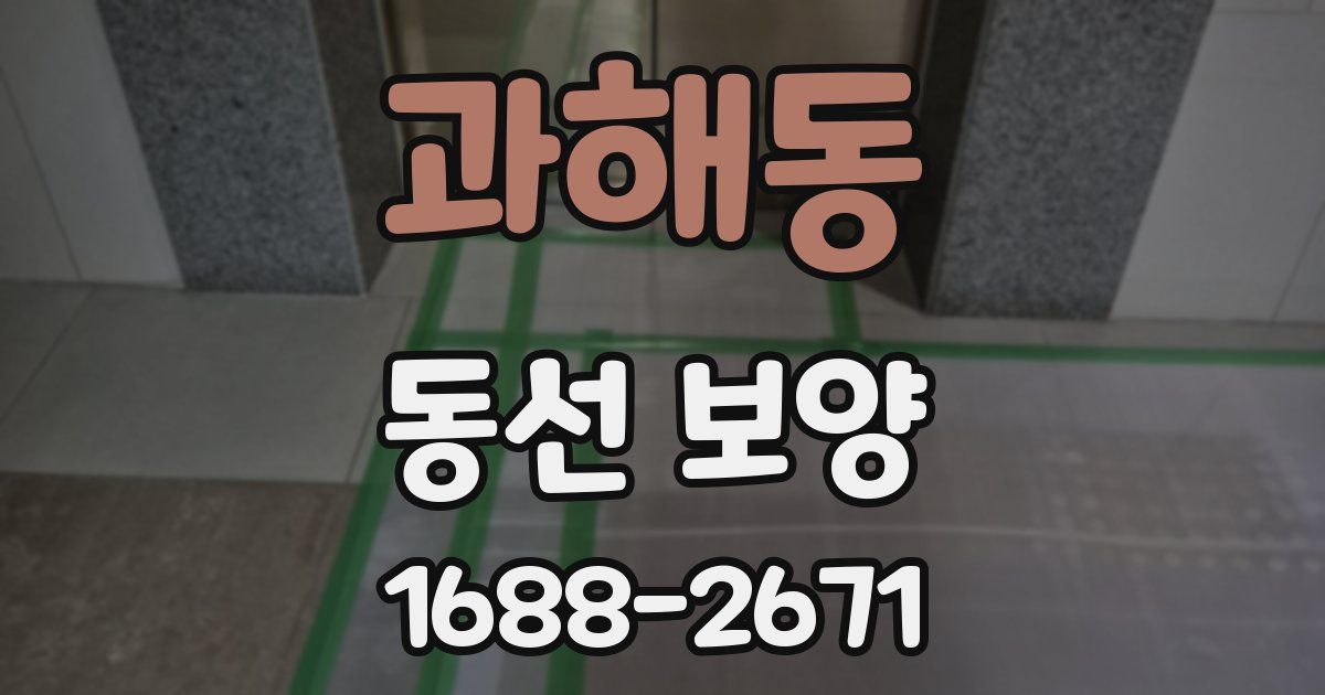 과해동 동선 보양