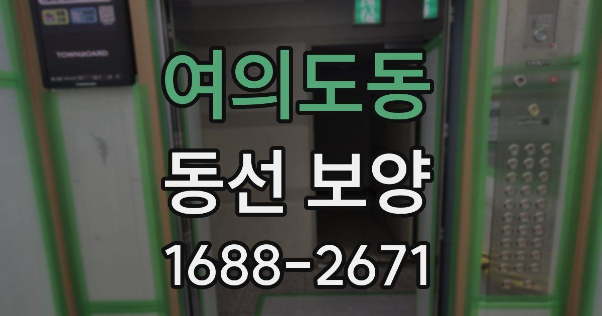 여의도동 동선 보양