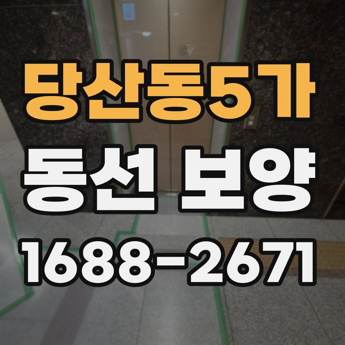 당산동5가 동선 보양 작업이 잘 되는 현장 관리 요령