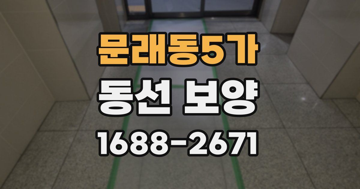 문래동5가 동선 보양
