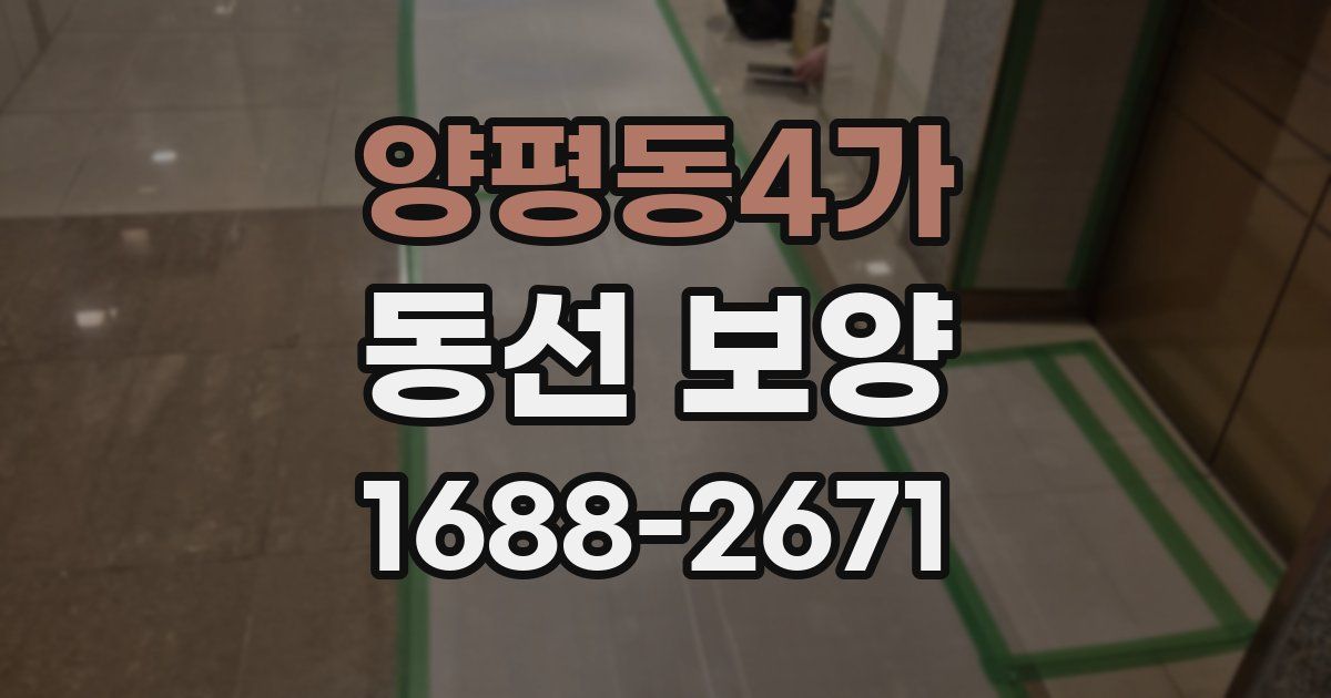 양평동4가 동선 보양