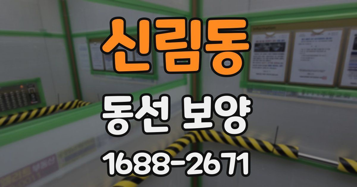 신림동 동선 보양