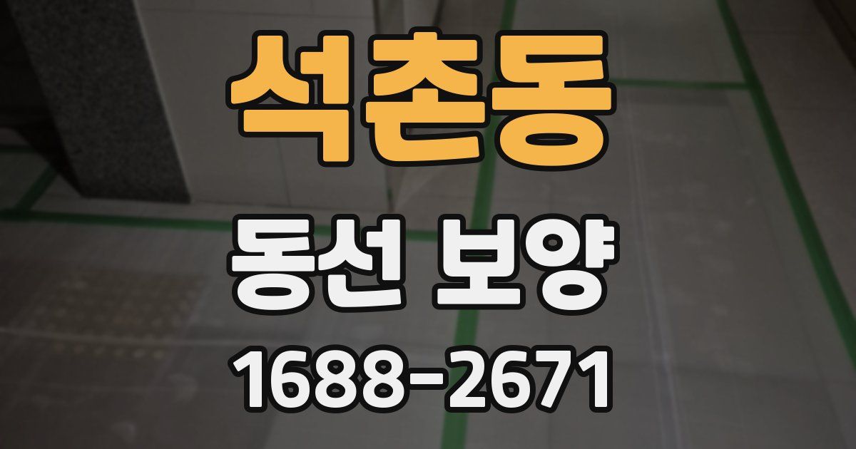 석촌동 동선 보양