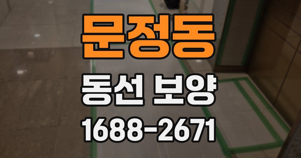 문정동 동선 보양