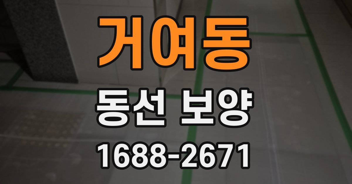 거여동 동선 보양