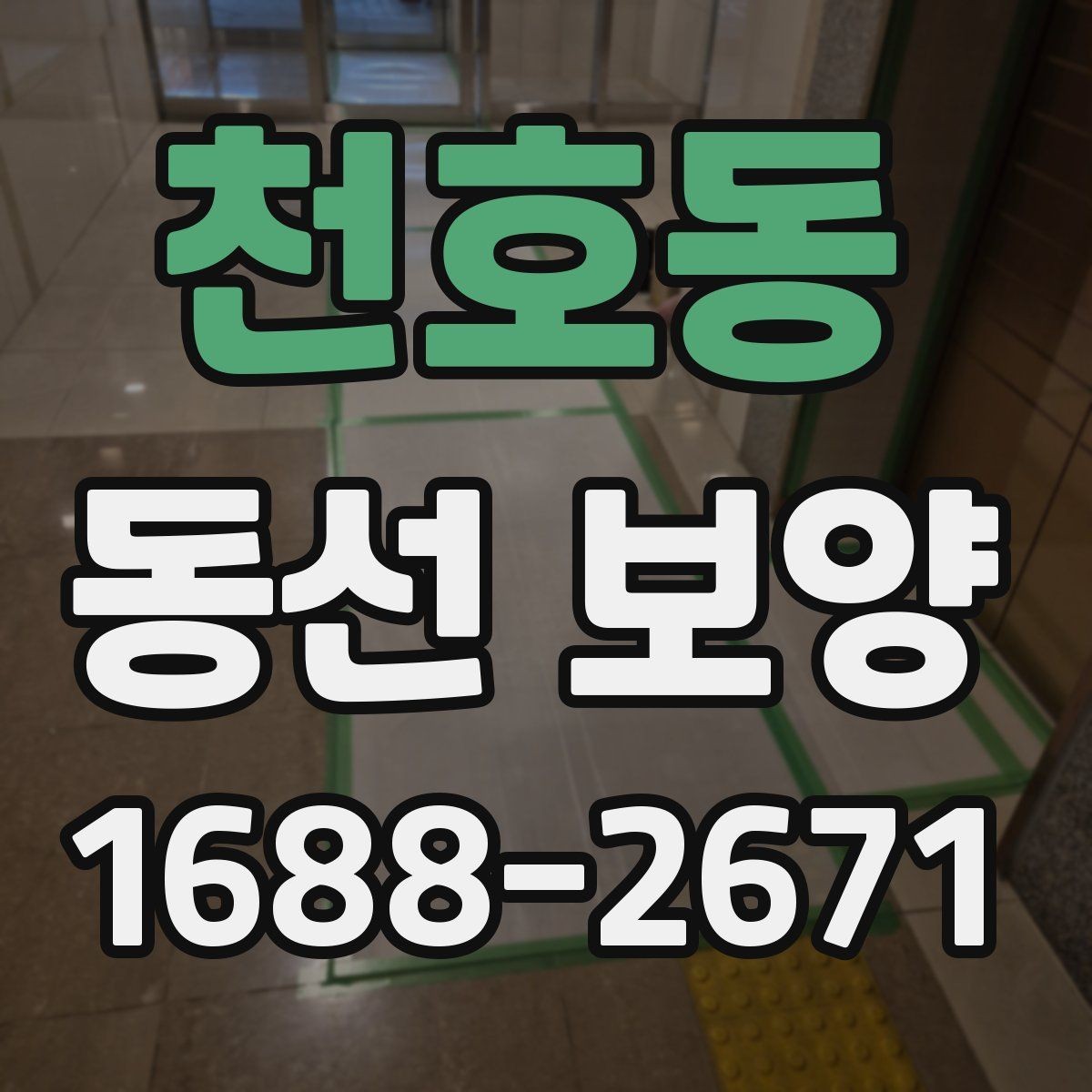 천호동 동선 보양 현장 적용 사례와 작업 노하우