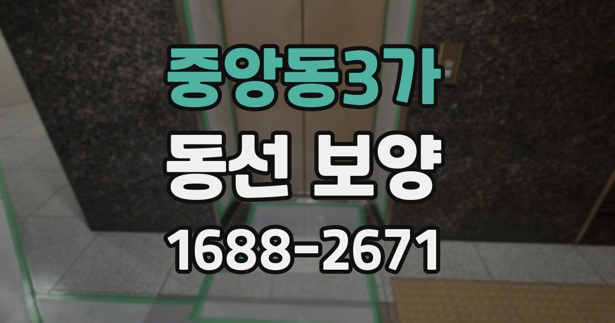 중앙동3가 동선 보양